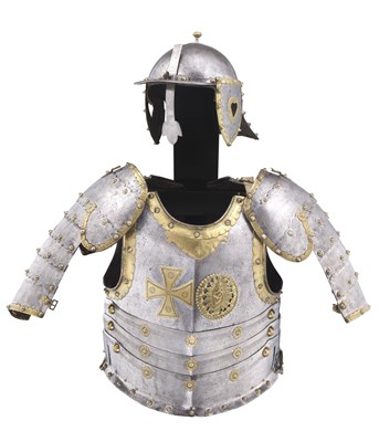 Lot 141 - **A POLISH HUSSAR'S ARMOUR WITH APPLIED BRASS ORNAMENT