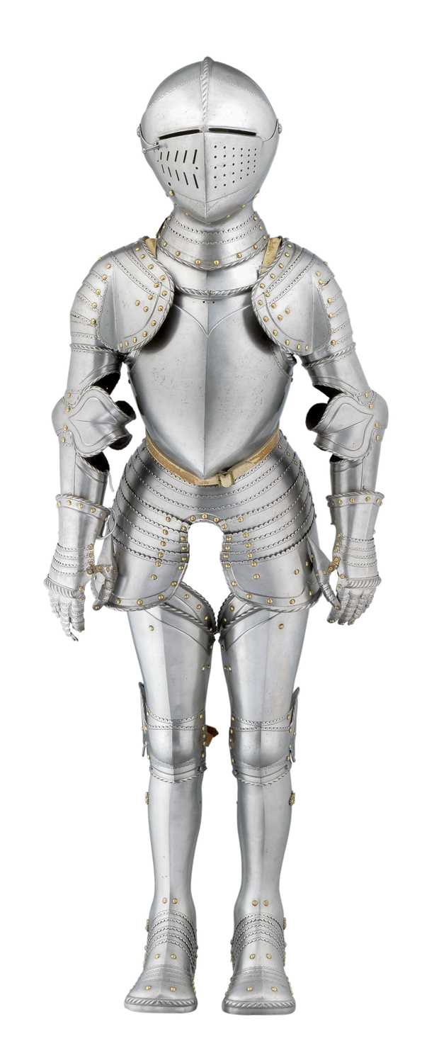 Lot 144 - **A GERMAN CAP-A PIE FIELD ARMOUR FOR A CHILD IN THE SOUTH GERMAN STYLE OF THE 16TH CENTURY STYLE