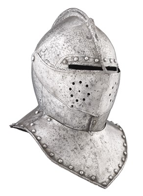 Lot 147 - **A COMPOSITE NORTH EUROPEAN CUIRASSIER'S CLOSE HELMET