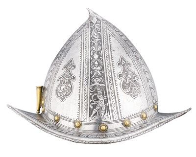 Lot 155 - **A NORTH ITALIAN MORION IN THE SPANISH FASHION