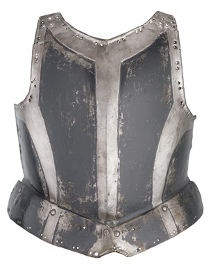 Lot 187 - **A SOUTH GERMAN 'BLACK-AND-WHITE' INFANTRY BREASTPLATE