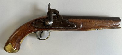 Lot 453 - AN 11 BORE PERCUSSION PISTOL, BIRMINGHAM PROOF MARKS, MID-19TH CENTURY