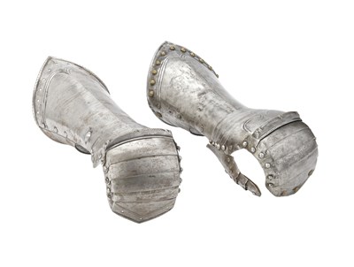 Lot 198 - **A PAIR OF NORTH GERMAN ELBOW-LENGTH MITTEN-GAUNTLETS