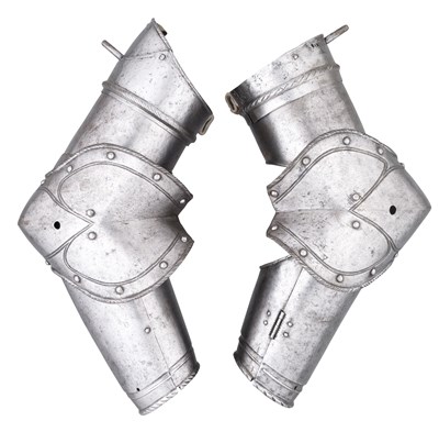 Lot 206 - TWO COMPOSITE VAMBRACES FOR THE LEFT AND RIGHT ARMS RESPECTIVELY