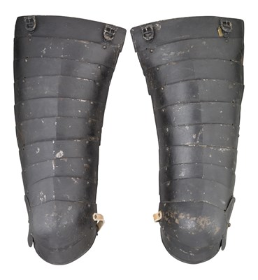 Lot 215 - **A PAIR OF GERMAN CUIRASSIER'S TASSETS