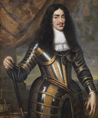 Lot 282 - **FOLLOWER OF PIETER NASON (1612-1688/90), EARLY 18TH CENTURY PORTRAIT OF CHARLES II