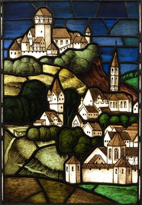 Lot 325 - **A GERMAN STAINED GLASS PANEL