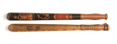 Lot 34 - A VICTORIAN PAINTED TRUNCHEON BY PARKER 233 HOLBORN