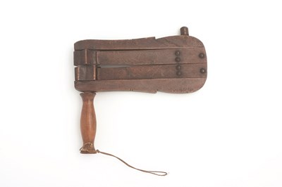 Lot 49 - FOUR VARIOUS POLICE RATTLES comprising a double rattle crudely incised 'Bow St' (possibly later); a