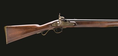 Lot 65 - A VICTORIAN PERCUSSION MUSKET BY PARKER FIELD & SONS with black-painted sighted barrel