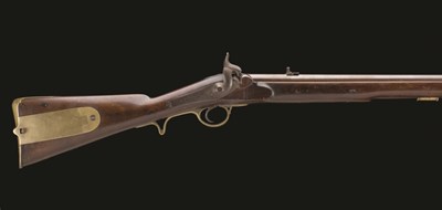 Lot 66 - A VOLUNTEER PERCUSSION BRUNSWICK RIFLE BY W. PARKER