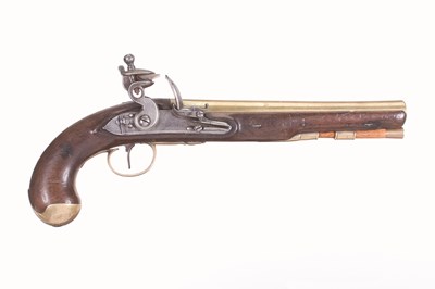 Lot 69 - A FLINTLOCK MAIL COACH PISTOL BY H.W.MORTIMER