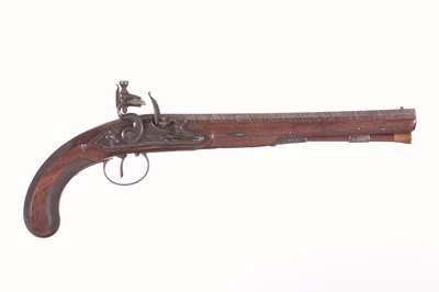 Lot 70 - A FLINTLOCK DUELLING PISTOL BY HENRY NOCK