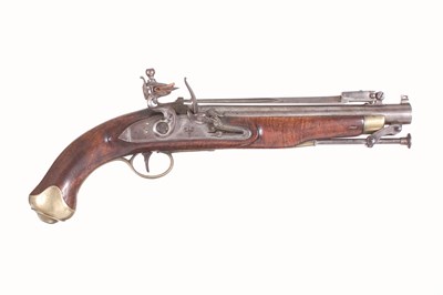 Lot 75 - A FLINTLOCK PISTOL OF THE NOTTINGHAM POLICE