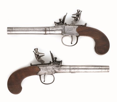 Lot 78 - TWO FLINTLOCK PISTOLS FROM THE WORSHIP STREET POLICE OFFICE