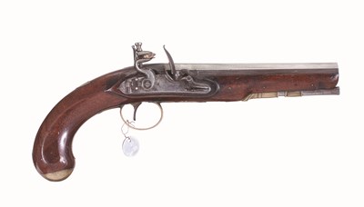 Lot 79 - A FLINTLOCK PISTOL FROM THE UNION STREET POLICE OFFICE BY T.K. HUTCHINSON