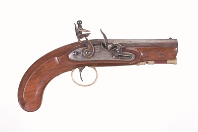 Lot 80 - A FLINTLOCK PISTOL BY W. PARKER