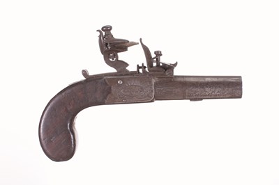 Lot 82 - TWO FLINTLOCK POCKET PISTOLS OF THE HATTON GARDEN POLICE OFFICE BY W. PARKER