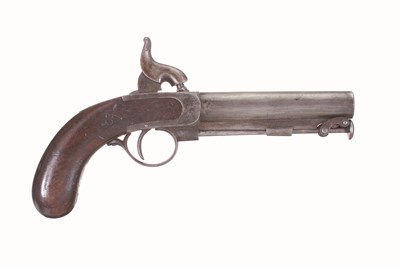 Lot 100 - A RARE VICTORIAN PERCUSSION PISTOL FOR THE IRISH CONSTABULARY