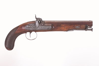 Lot 101 - A PERCUSSION OFFICER's PISTOL BY W. PARKER