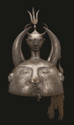 Lot 142 - **A RARE INDO-PERSIAN KULAH KHUD OF EXCEPTIONAL SIZE