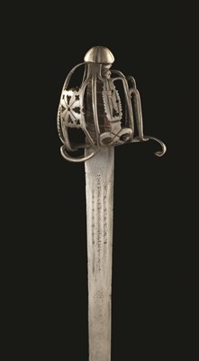 Lot 180 - A SCOTTISH BASKET-HILTED BROADSWORD