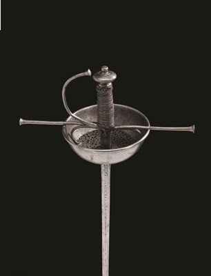 Lot 182 - A SPANISH CUP-HILT RAPIER