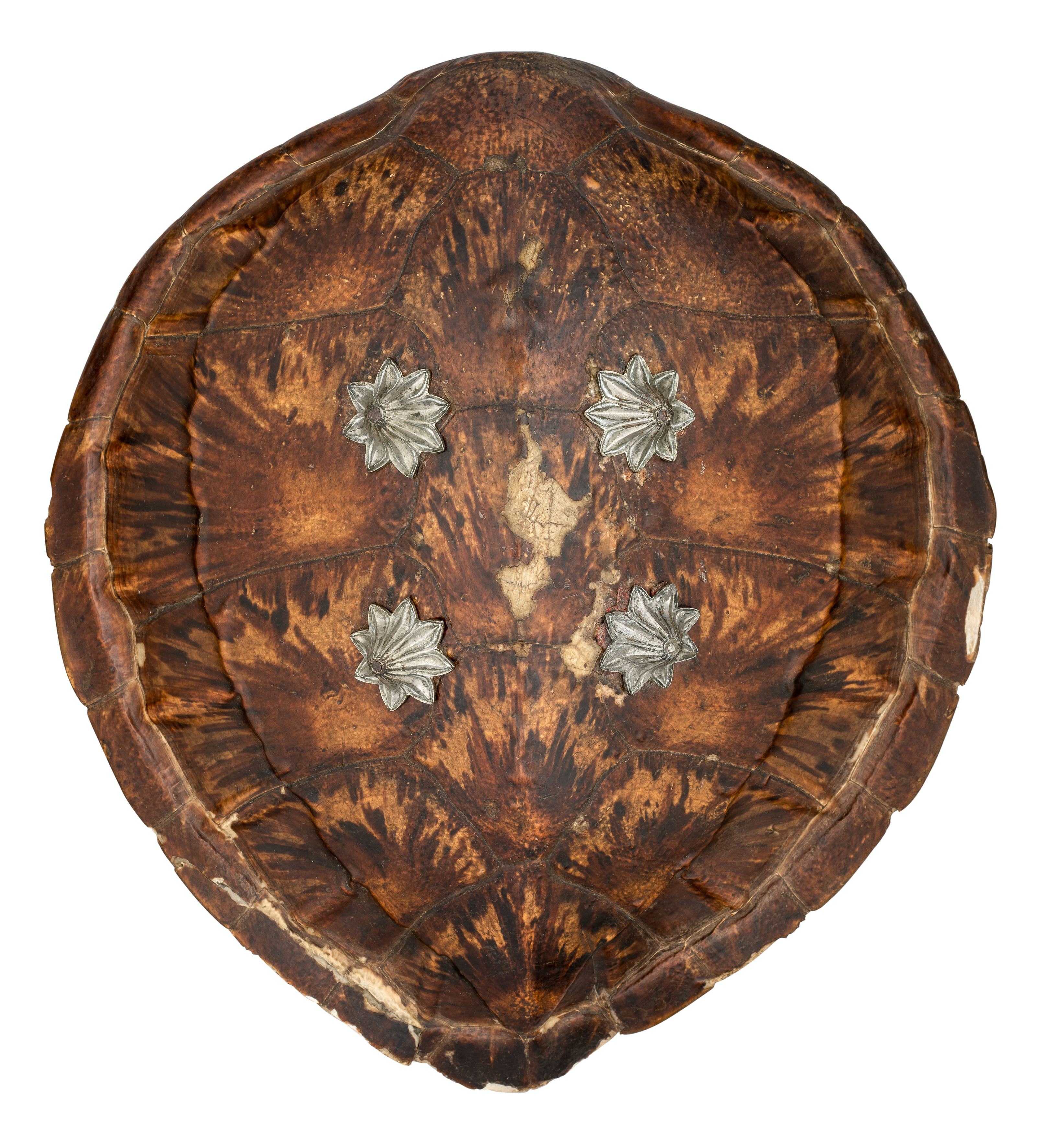 Lot 192 - A RARE INDIAN TURTLE SHELL SHIELD, 19TH