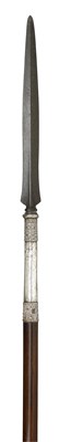 Lot 34 - A SOUTH EAST ASIAN SILVER-MOUNTED SPEAR