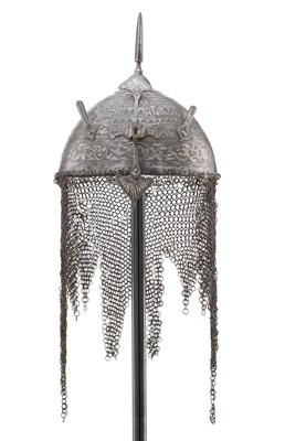 Lot 91 - AN INDO-PERSIAN HELMET (KULAH KHUD)