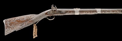 Lot 111 - A 20 BORE NORTH AFRICAN FLINTLOCK GUN