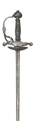 Lot 143 - A NORTH EUROPEAN DISH-HILT RAPIER