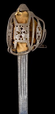 Lot 157 - A RARE SCOTTISH BROADSWORD WITH FINE SIGNED BASKET-HILT BY JOHN SIMPSON THE ELDER OF GLASGOW