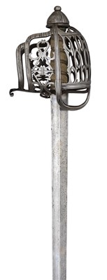 Lot 163 - A SCOTTISH BASKET-HILTED BROADSWORD