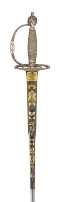 Lot 176 - A FINE SILVER-HILTED SMALL-SWORD