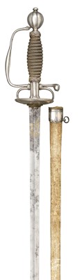 Lot 181 - A SAXON SILVER-HILTED OFFICER'S SMALL-SWORD