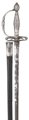 Lot 182 - A FRENCH SILVER-HILTED SMALL-SWORD