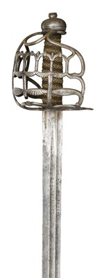 Lot 209 - A RARE BRITISH MILITARY BASKET-HILTED BACKSWORD