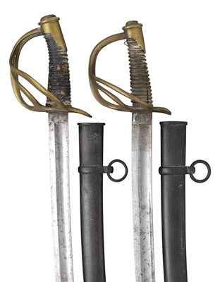 Lot 235 - TWO U.S. MODEL 1860 CAVALRY SABRES