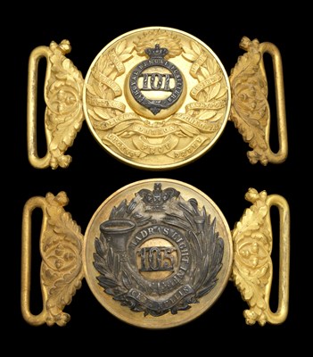 Lot 244 - **TWO WAIST BELT CLASPS TO THE 101ST ROYAL BENGAL FUSILIERS AND THE 105TH MADRAS LIGHT INFANTRY