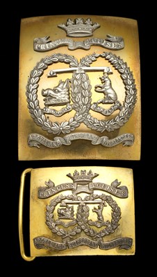 Lot 250 - **A SHOULDER BELT PLATE AND A WAIST BELT PLATE TO THE ARGYLL AND SUTHERLAND HIGHLANDERS