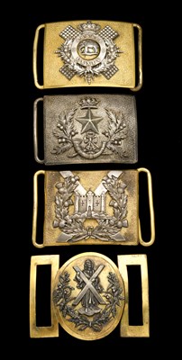 Lot 252 - **FOUR WAIST BELT PLATES TO THE BLACK WATCH