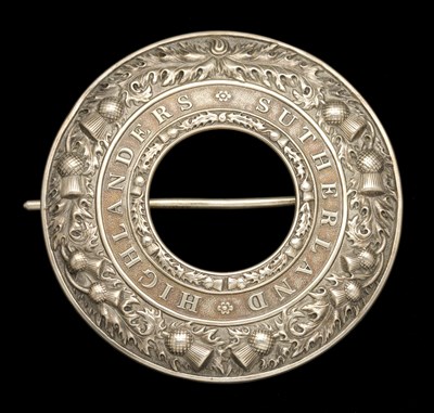Lot 255 - **A WILLIAM IV PLAID BROOCH TO THE SUTHERLAND HIGHLANDERS
