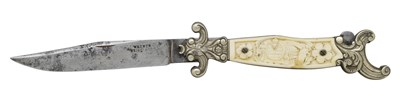 Lot 287 - A SOUTH GERMAN FOLDING KNIFE BY WAGNER