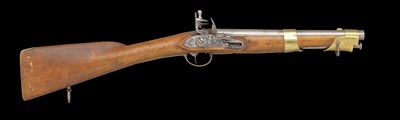 Lot 320 - A .700 CALIBRE SWEDISH MODEL 1807 FLINTLOCK RIFLED CAVALRY CARBINE