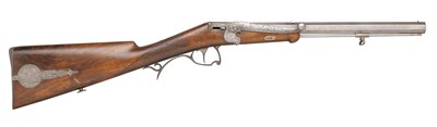 Lot 338 - A BOHEMIAN BREECH-LOADING GALLERY GUN BY JOH ENDEL IN PRAG
