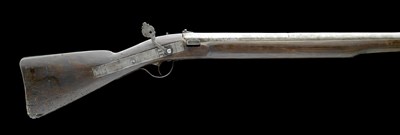 Lot 346 - A 10 BORE COMPOSITE MATCHLOCK MUSKET OF MILITARY TYPE