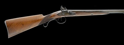 Lot 350 - AN 18 BORE D.B. FLINTLOCK SPORTING GUN BY CARR AND COOPER