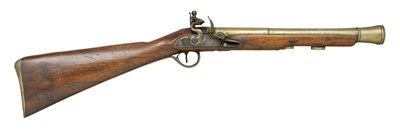 Lot 359 - A FLINTLOCK BLUNDERBUSS BY TWIGG