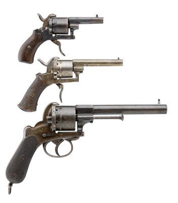 Lot 370 - A 10MM SIX-SHOT LEFAUCHEUX PATENT PIN-FIRE REVOLVER